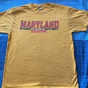 Large Yellow champion Maryland screen printed shirt
